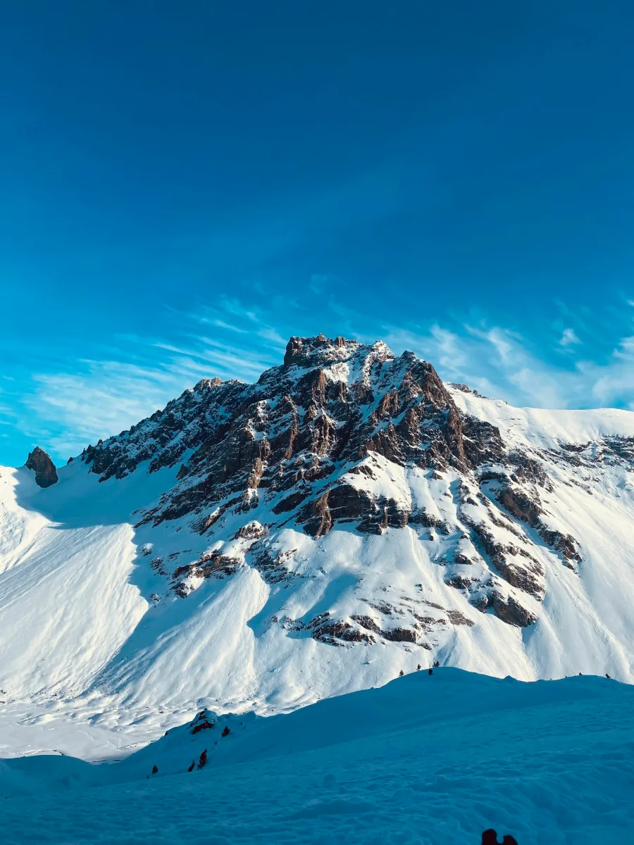 Skieurs sur une piste à Val Thorens