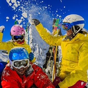 famille au ski